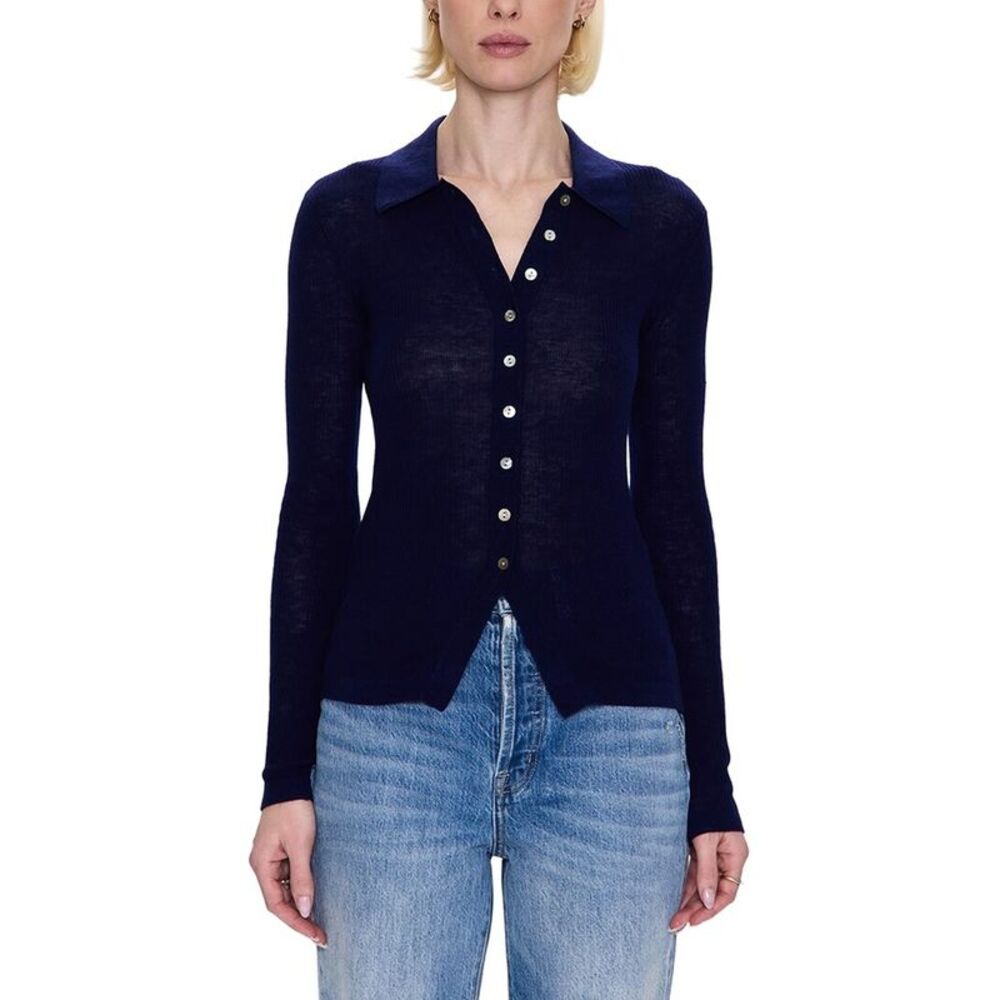 Pistola Womens  Korey Fitted Rib Cardigan, Blue
